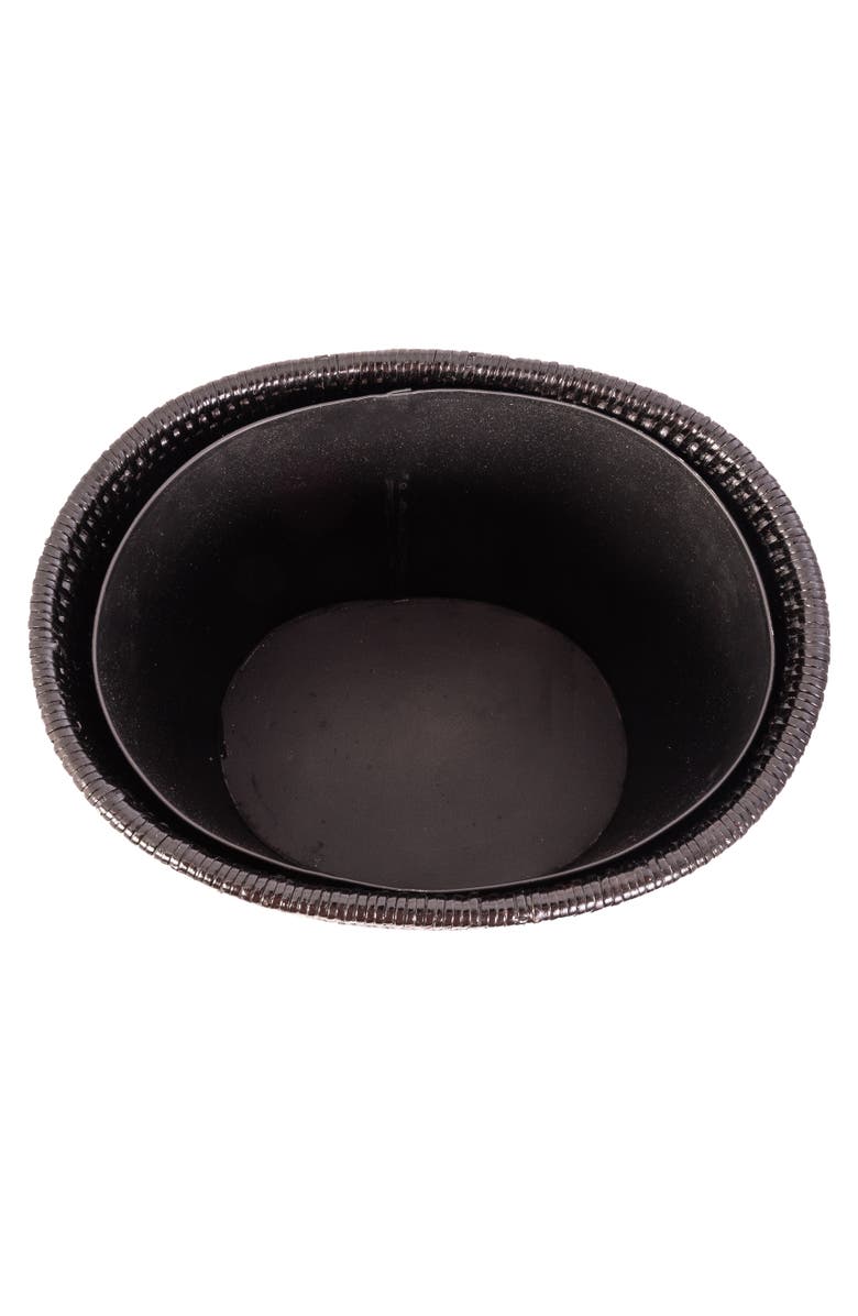 Artifacts Trading Company<sup>™</sup> Artifacts Rattan Oval Waste Basket with Metal Liner, Alternate, color, Tudor Black