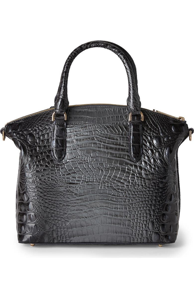 Brahmin Duxbury Croc Embossed Leather Satchel, Alternate, color, Charcoal Melbourne