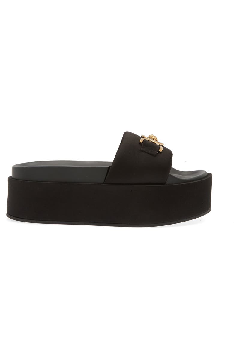 Versace Medusa Platform Slide Sandal, Alternate, color,