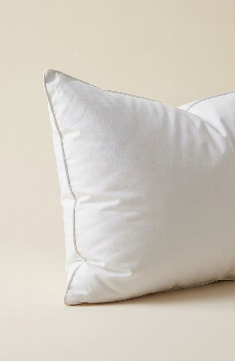 Italic Down Pillow, Alternate, color, White