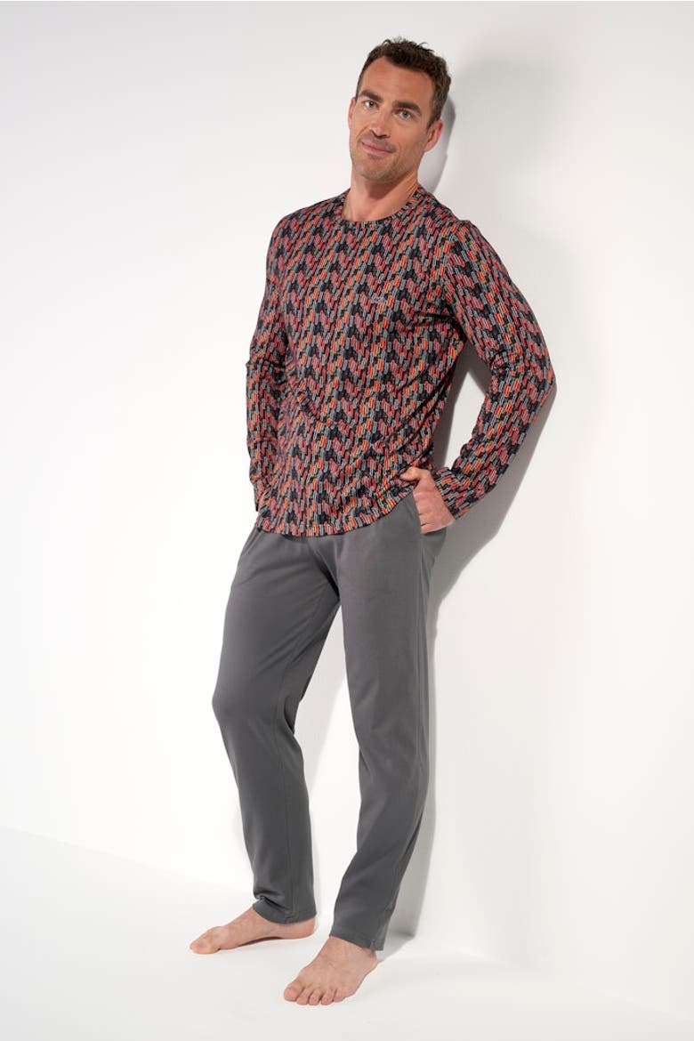 Westgate Long Pajama Set, Alternate, color, Red Print