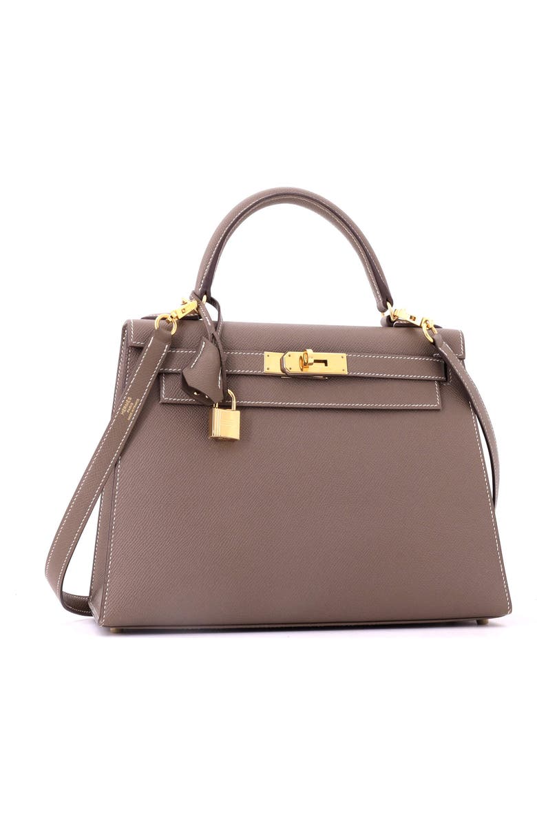Pre-Owned Hermes Kelly Handbag Grey Epsom with Gold Hardware 28, Alternate, color, Etoupe