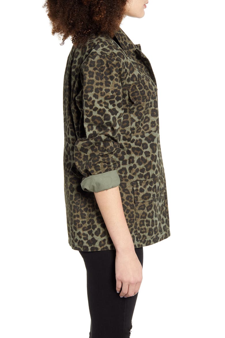 Camo Snap Front Jacket, Alternate, color, SAGE LEOPARD 001
