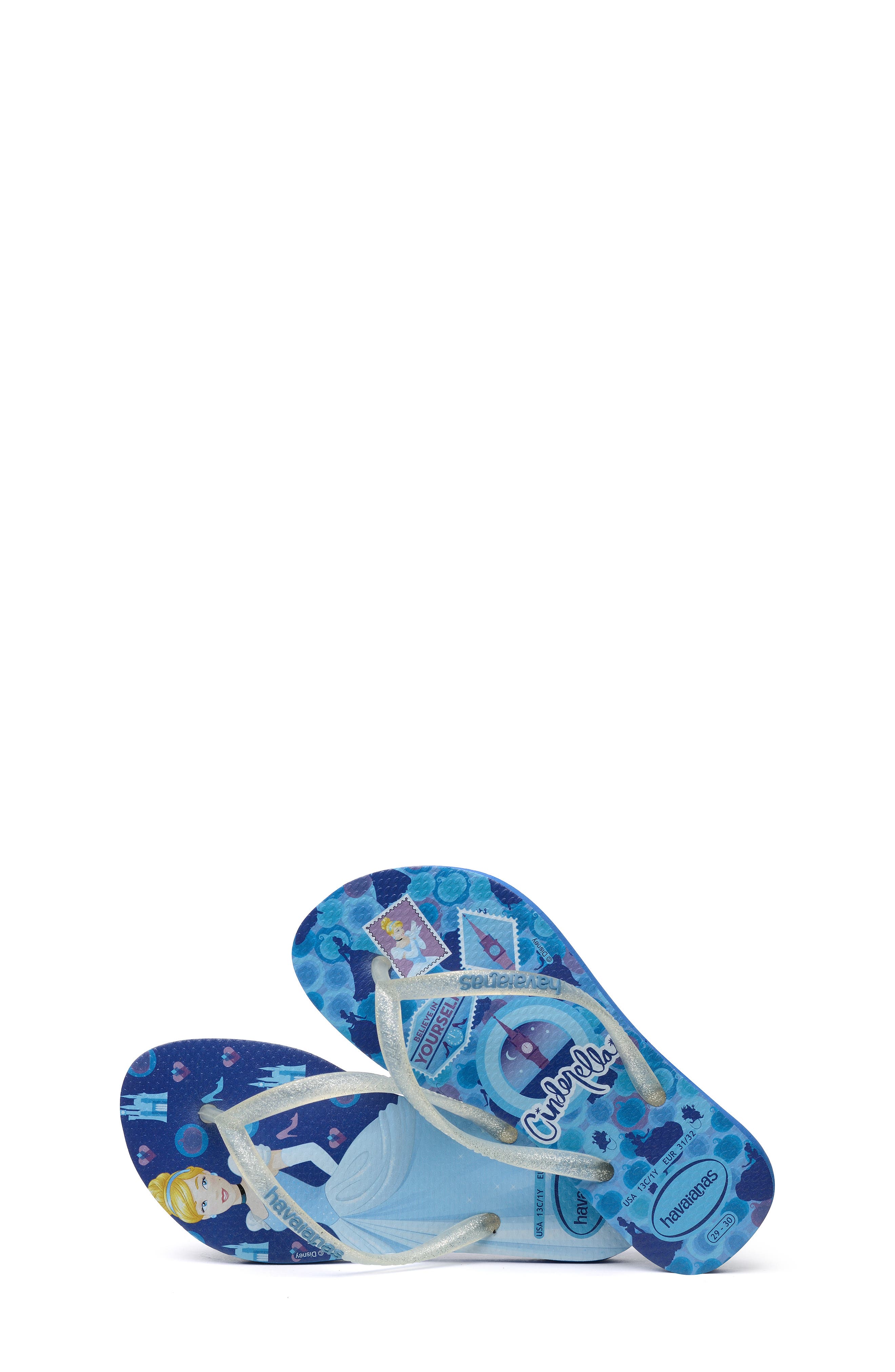 Disney Princess Flip Flop, Alternate, color, BLUE STAR