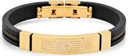 STEELTIME Men's Lord's Prayer 18k Gold Plated Bracelet