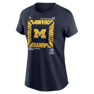 Jordan Brand Women's Jordan Brand Navy Michigan Wolverines 2026 NCAA Men's Basketball National Champions Square Celebration T-Shirt