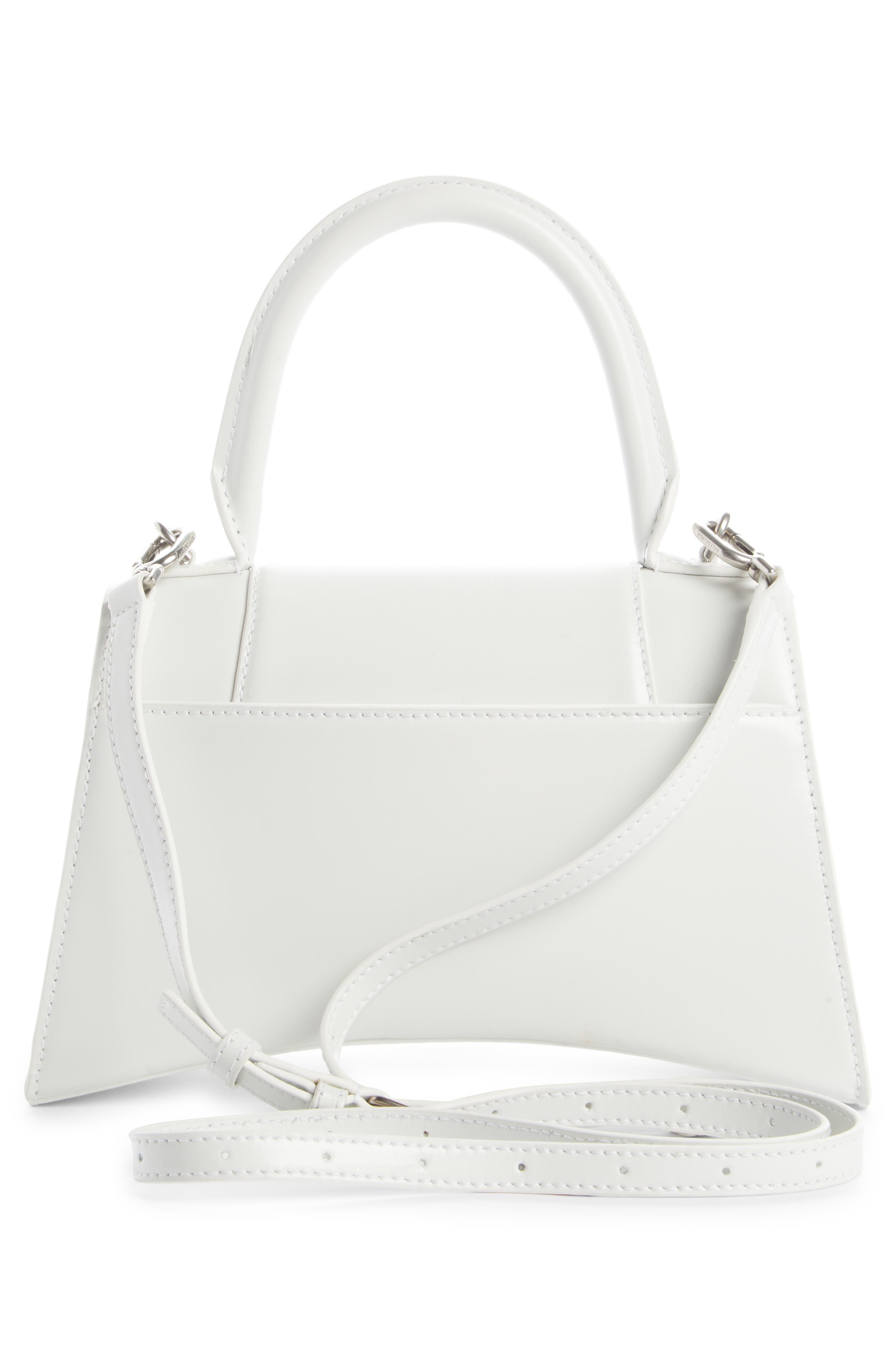 Balenciaga Hourglass Leather Top Handle Bag, Alternate, color, 