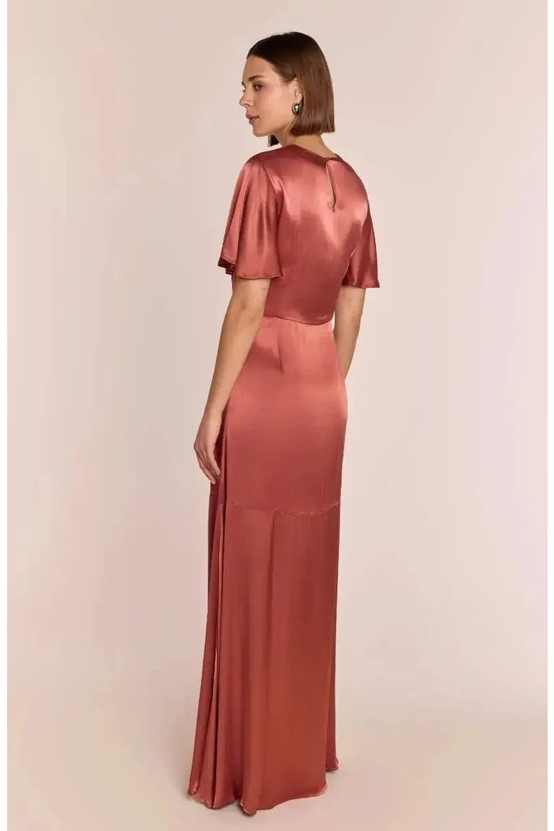 Sienna Capped Sleeve Dress, Alternate, color, Terracotta