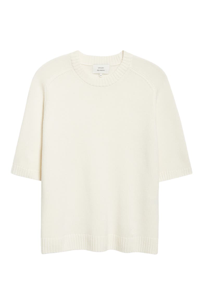 Dara Elbow Sleeve Cashmere Sweater, Alternate, color, IVORY