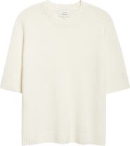 LOULOU DE SAISON Dara Elbow Sleeve Cashmere Sweater