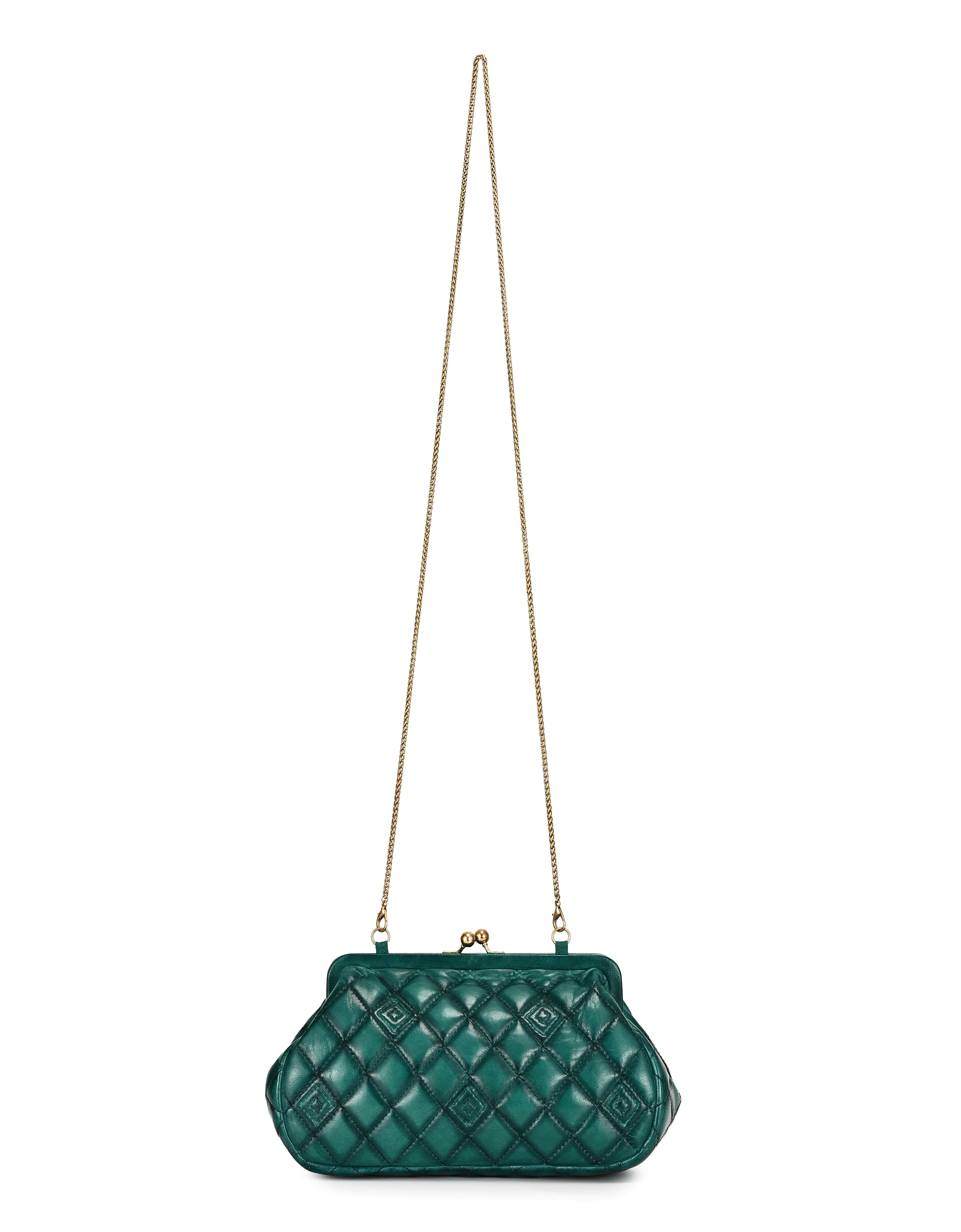 Petunia Small Quilted Leather Crossbody, Alternate, color, Teal