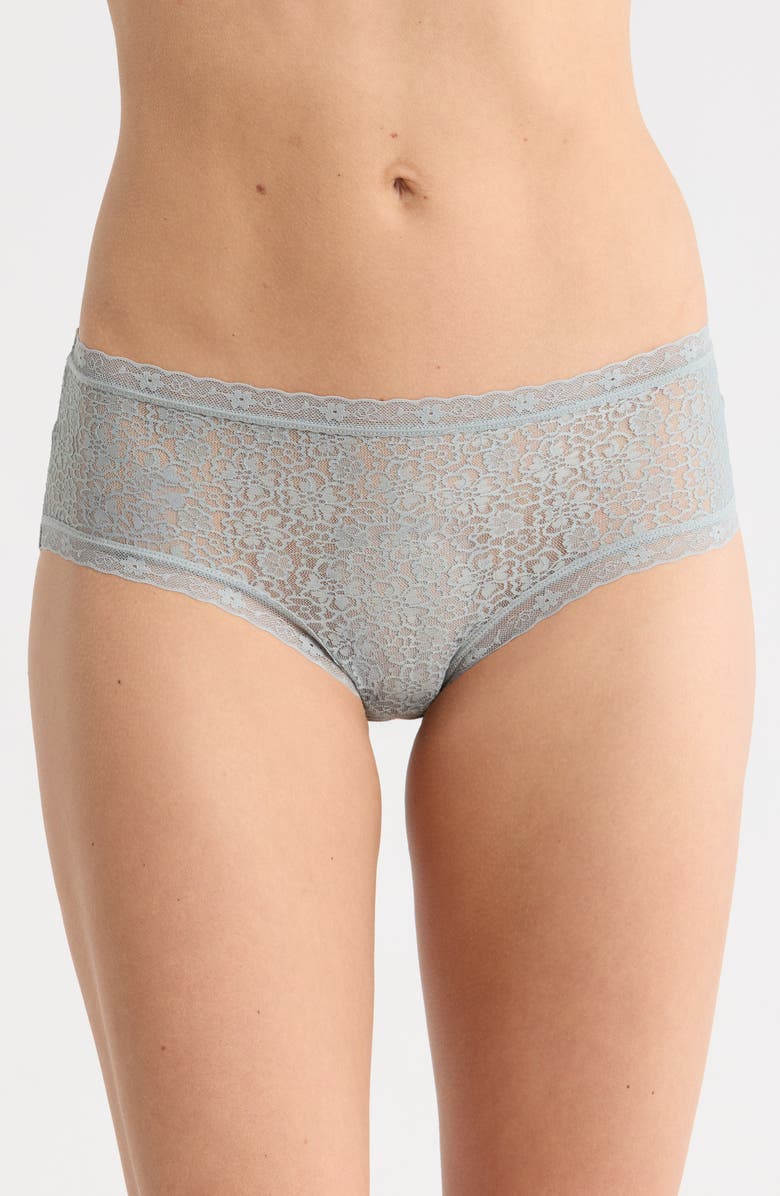 NORDSTROM RACK Assorted 5-Pack Lace Hipster Briefs, Main, color, Grey Blue- Pink Multi