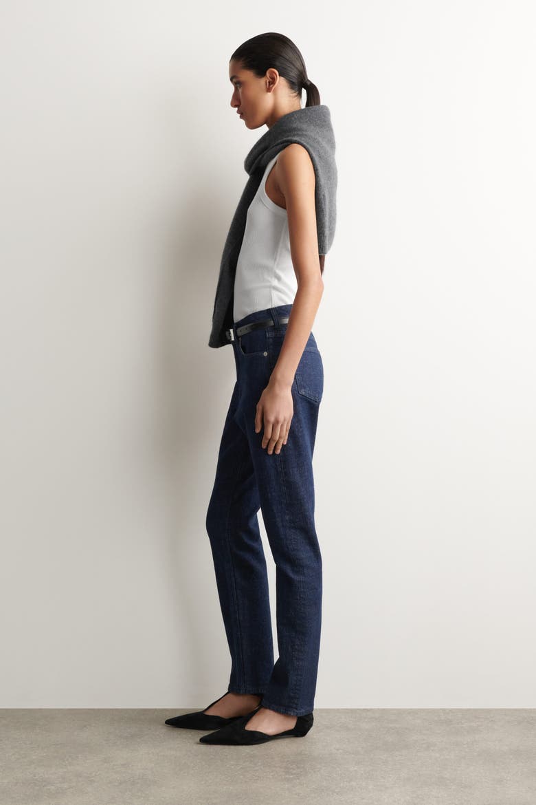 Flute Slim Fit Jeans, Alternate, color, BLUE DARK