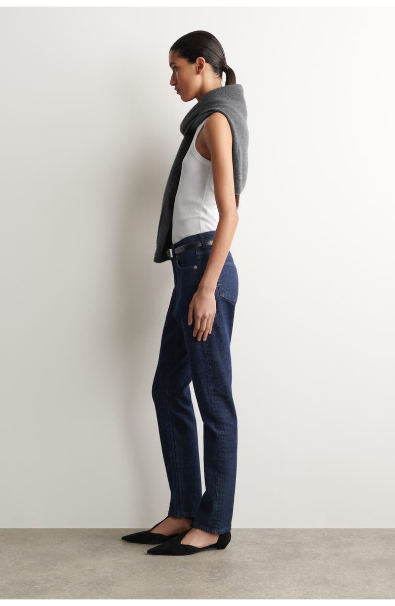 COS Flute Slim-Leg Jeans, Alternate, color, Dark Blue