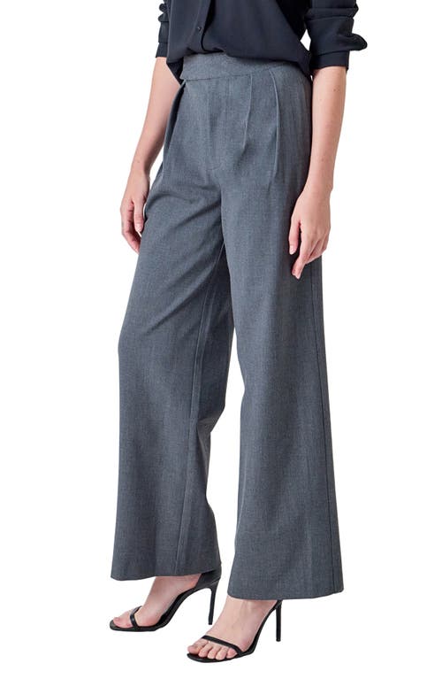 Endless Rose High Waist Wide Leg Pants In Gray