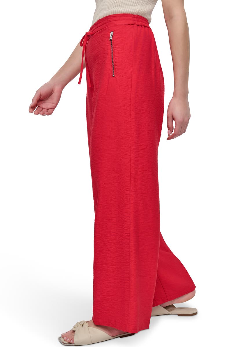 DKNY Drawstring Pants, Alternate, color, Summer Cherry