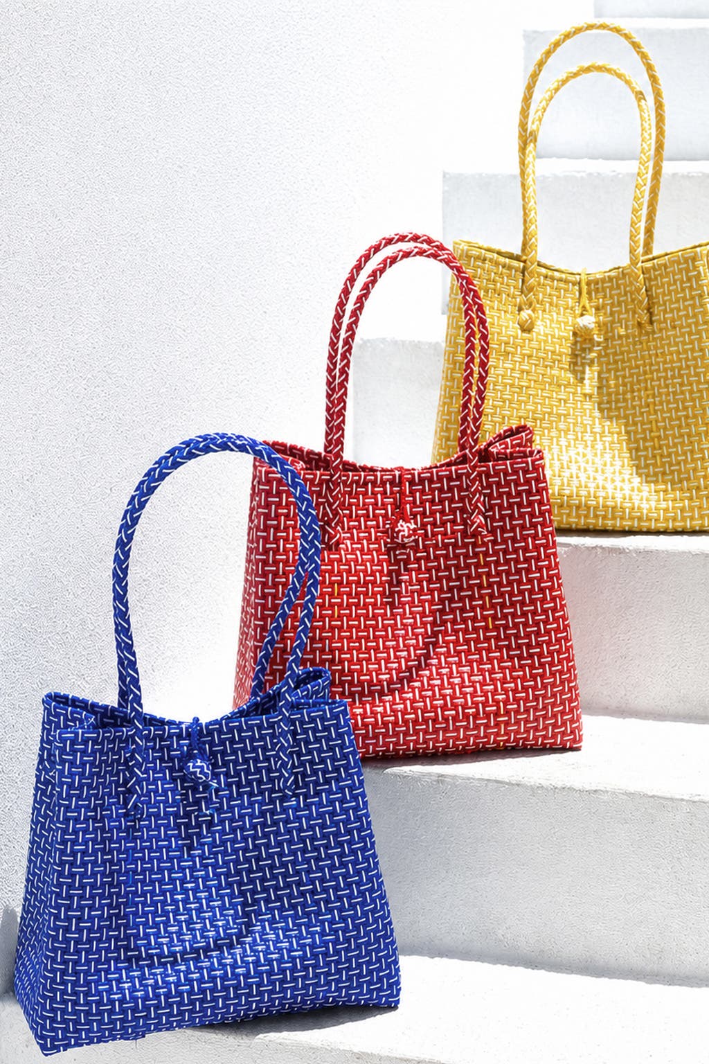 The Toko Recycled Woven Tote Bag, Alternate, color, Dark Blue
