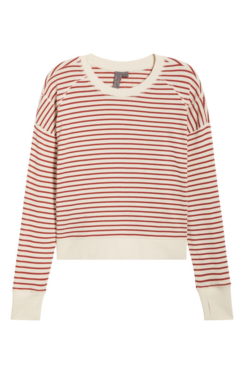 Sweaty Betty After Class Crop Sweatshirt, Alternate, color, Ember Red