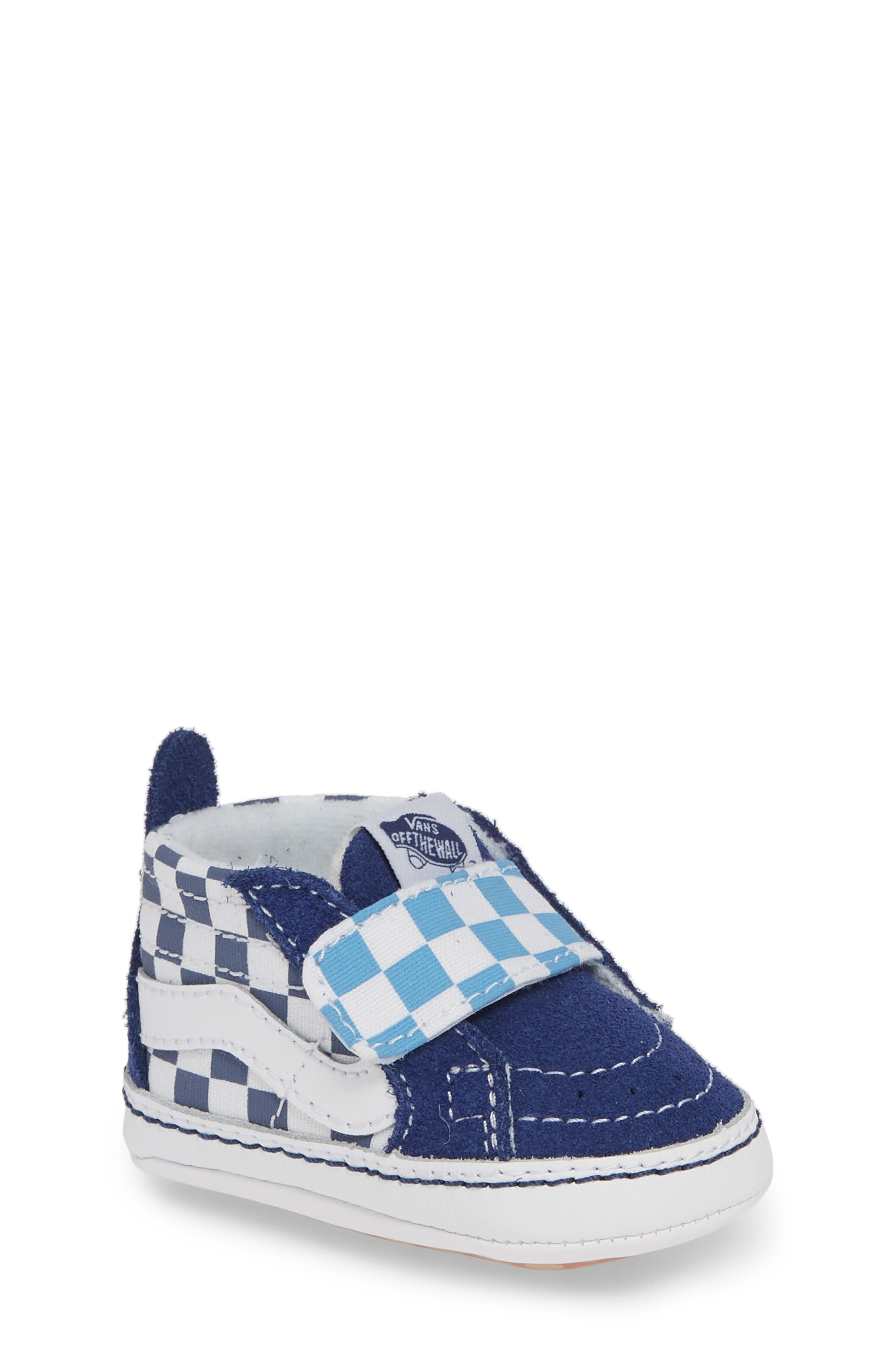 SK8-Hi Crib Sneaker, Main, color, TRUE NAVY/ BONNIE BLUE