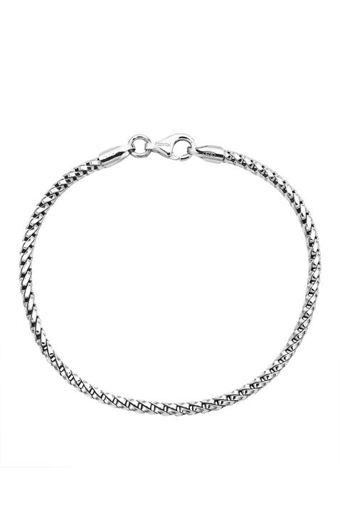 Minimalist Chain Bracelet in Sterling Silver