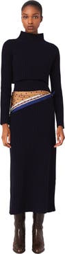 maje 2-in-1 knit maxi dress