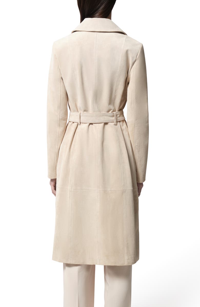 Soia & Kyo Alexis Genuine Suede Trench Coat, Alternate, color, Mist