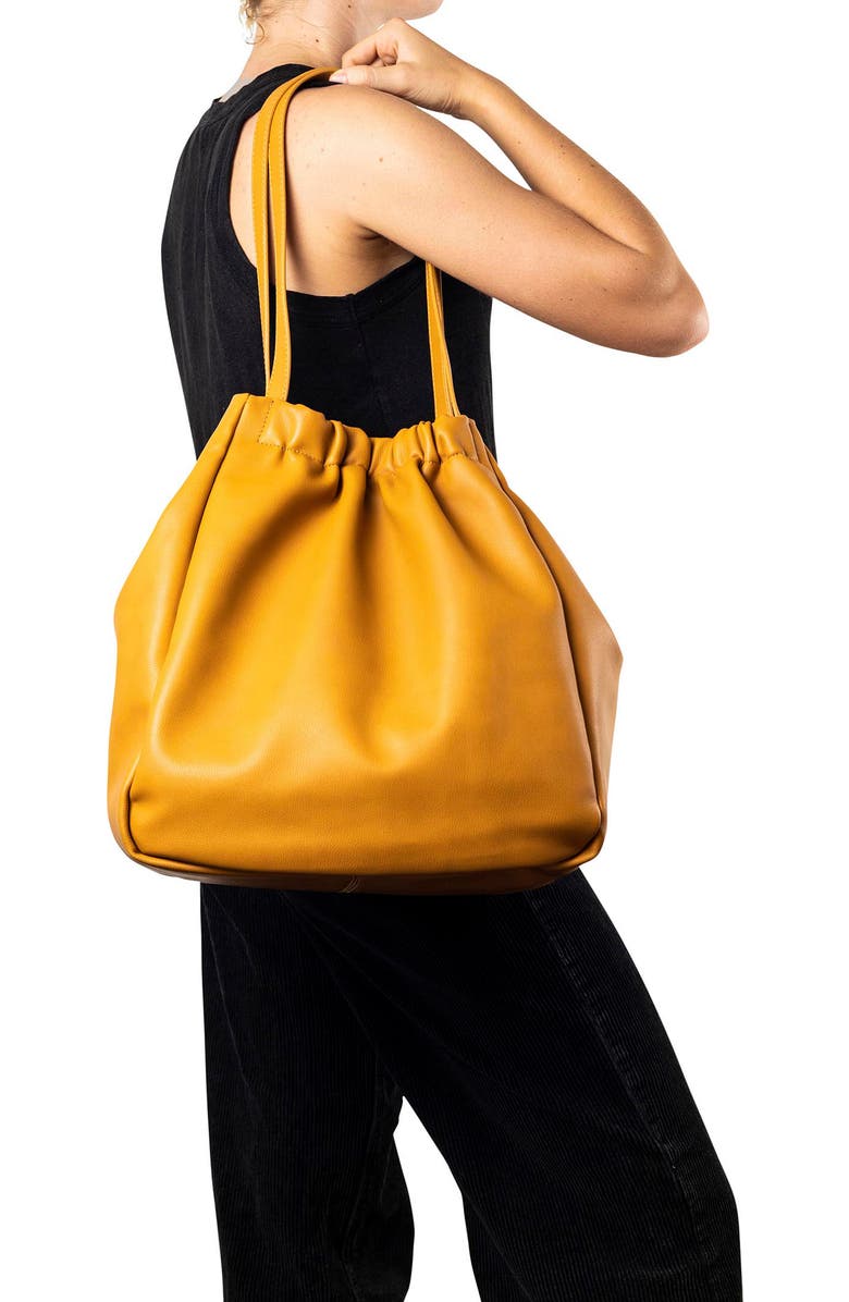 Urban Originals Paradise Vegan Leather Tote, Alternate, color, Mustard