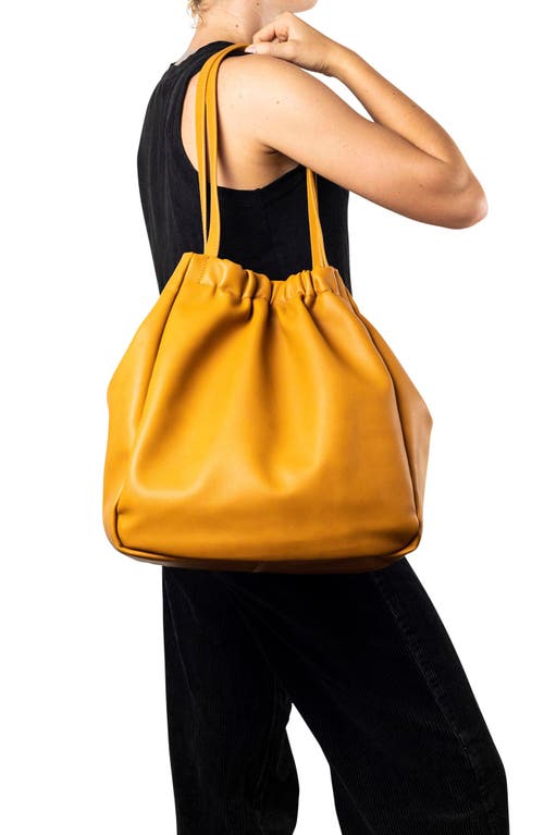 Urban Originals Paradise Faux Leather Tote Bag In Mustard