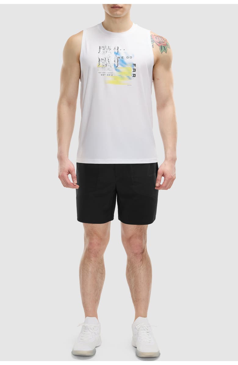 Peloton 7" Unlined Warp Knit Short, Alternate, color, Black