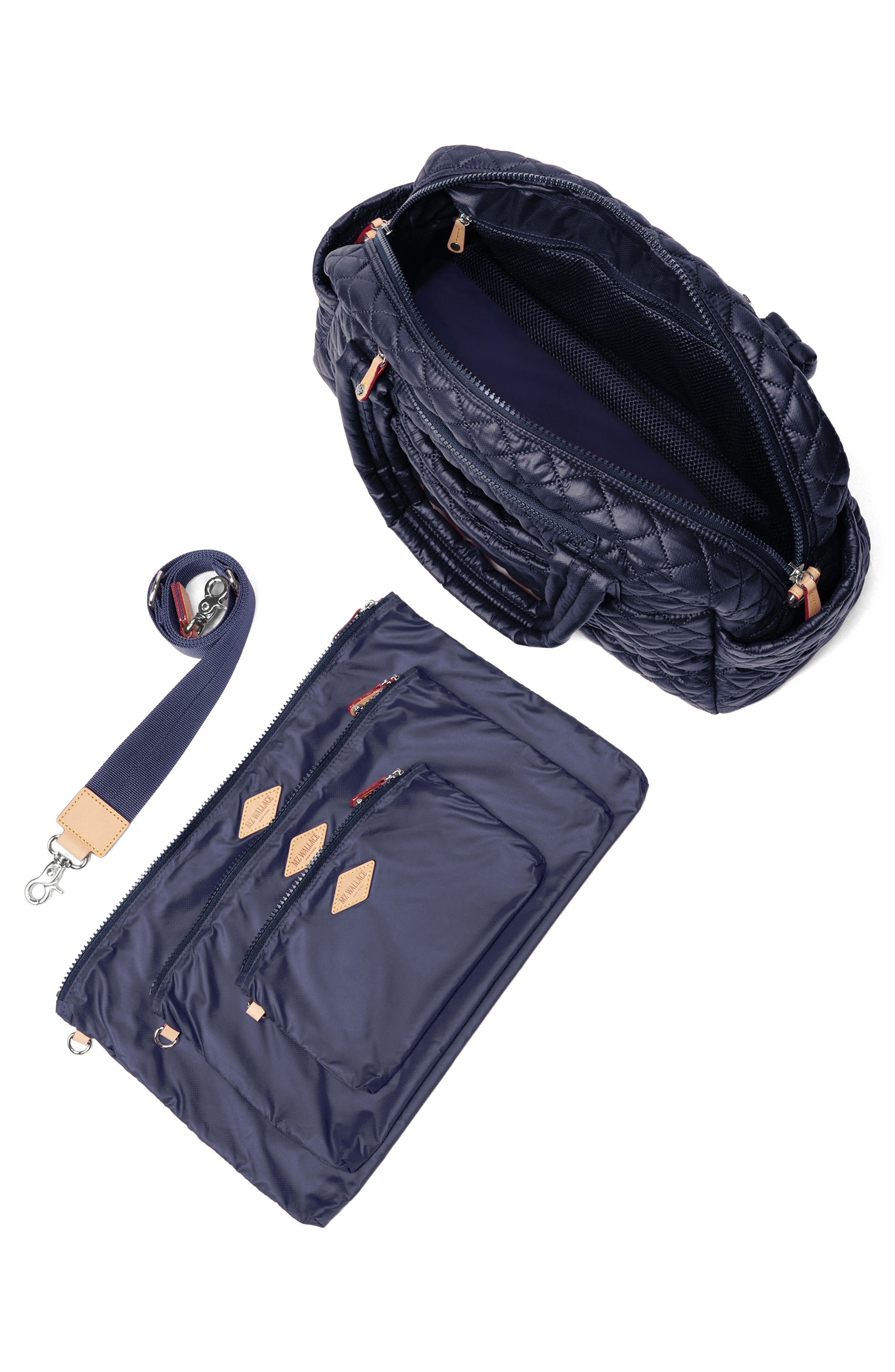 MZ Wallace Jimmy Deluxe Quilted Nylon Duffle Bag, Alternate, color, Dawn