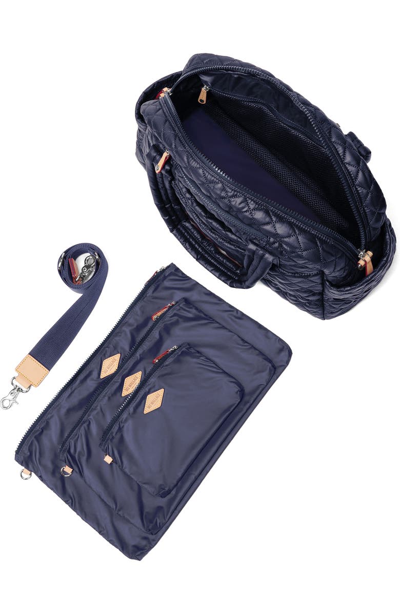 MZ Wallace Jimmy Deluxe Quilted Nylon Duffle Bag, Alternate, color, Dawn