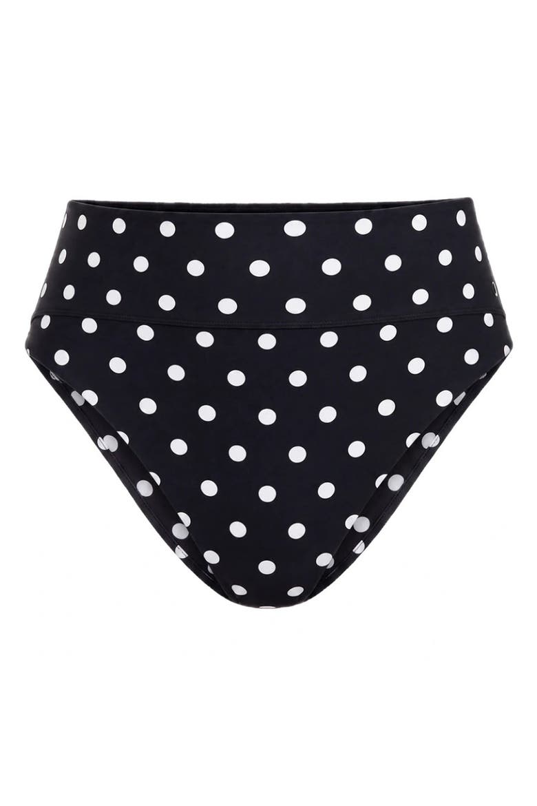 Nerea Bottom, Alternate, color, Black / Ivory Polka Dot