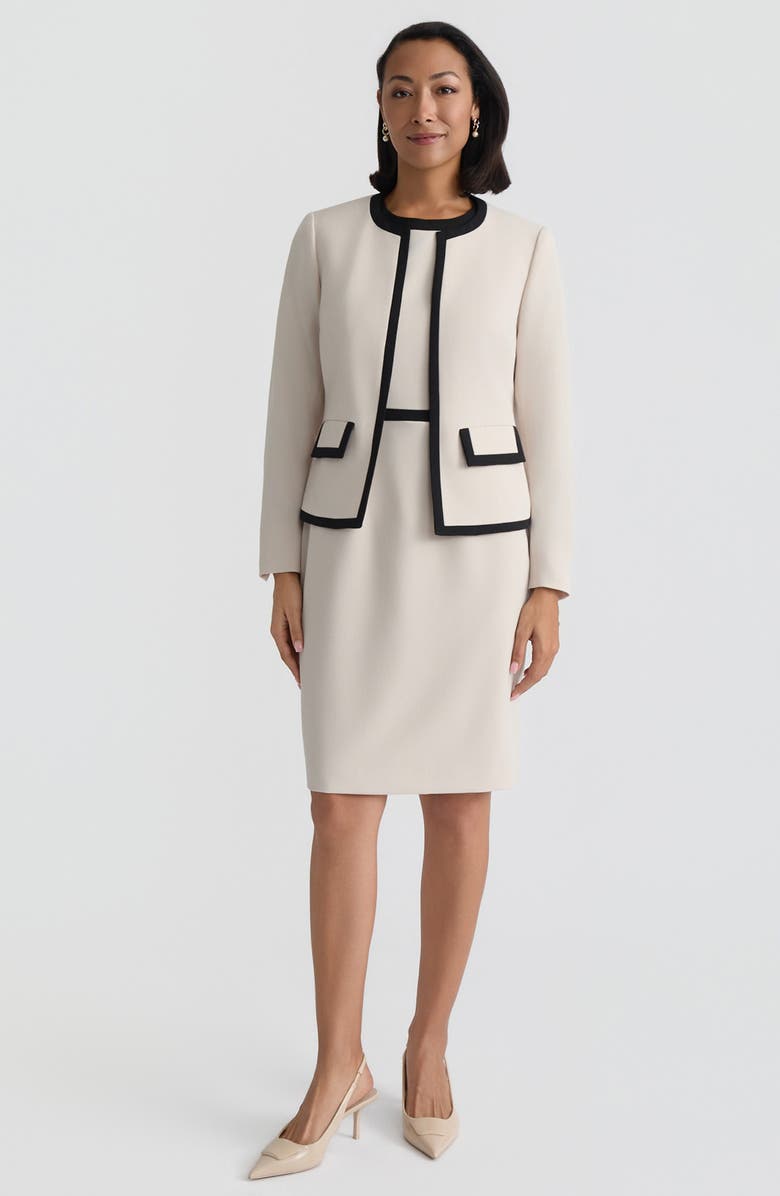 KASPER Stretch Crepe Jacket, Alternate, color,