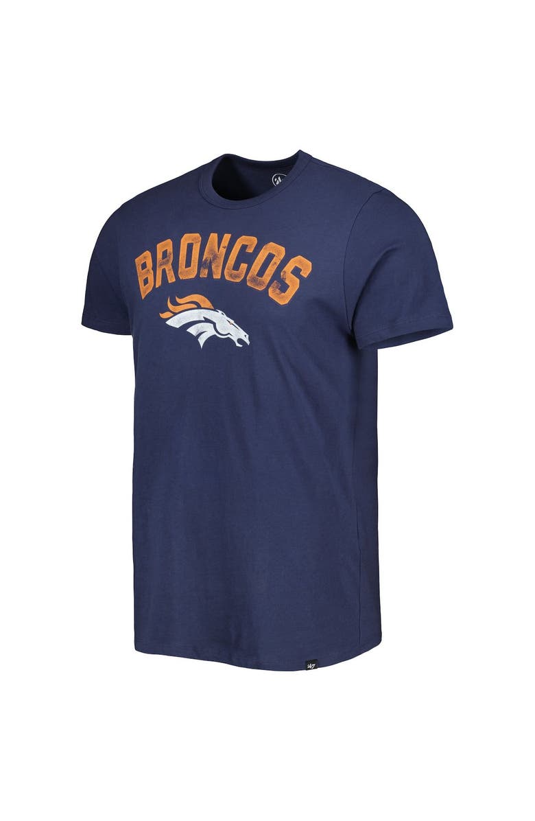 '47 Men's '47 Navy Denver Broncos All Arch Franklin T-Shirt, Alternate, color, 