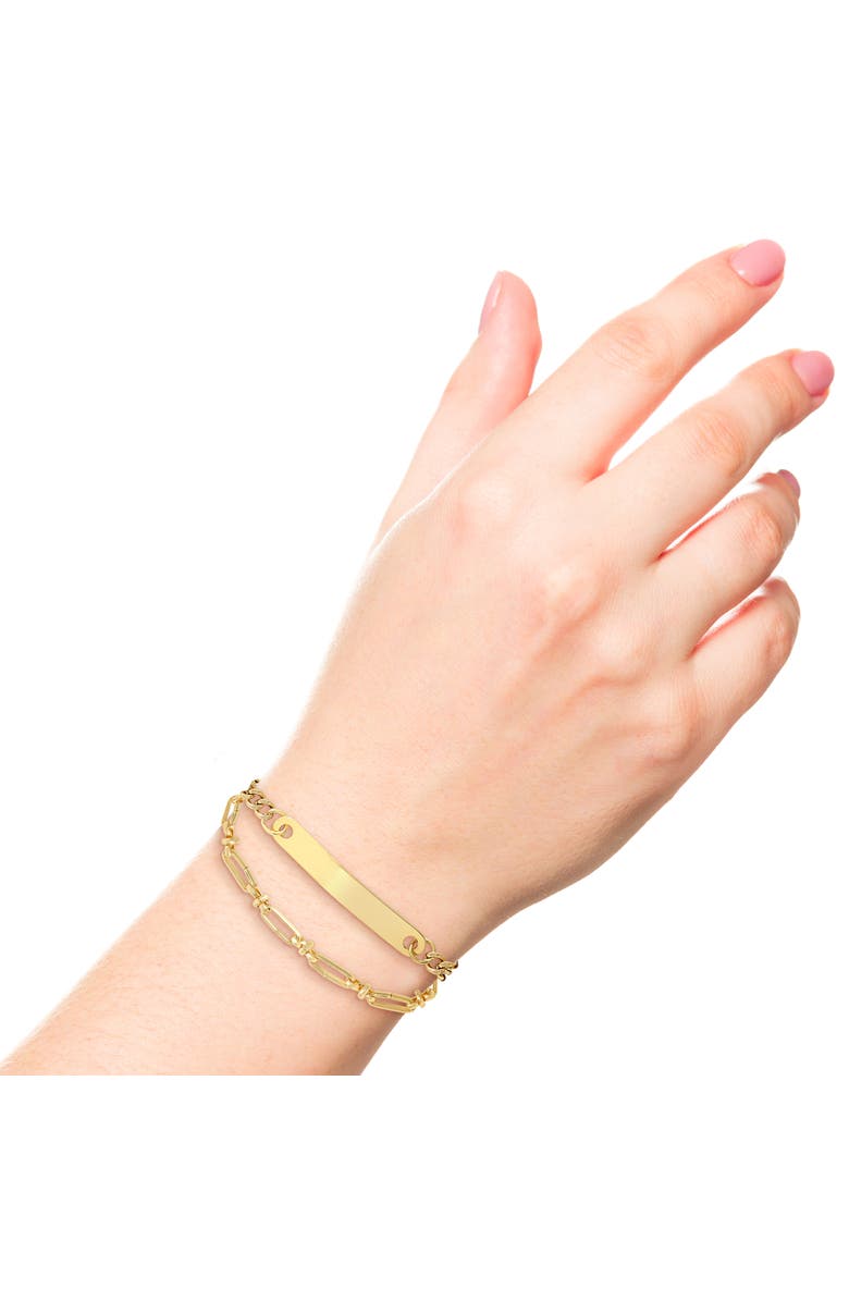 Jessica Simpson Gold-Tone Layered Bracelet Set, Alternate, color, Gold