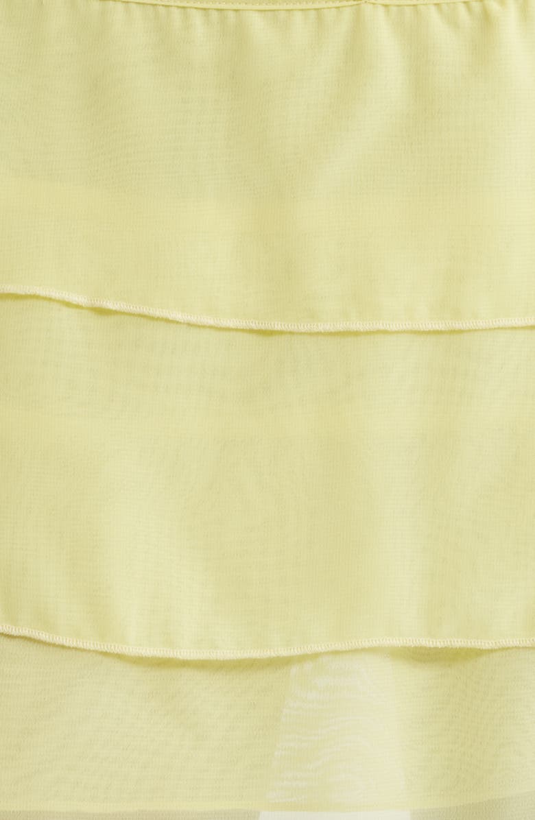 Bella Venice Emma Side Tie Ruffle Miniskirt, Alternate, color, Yellow