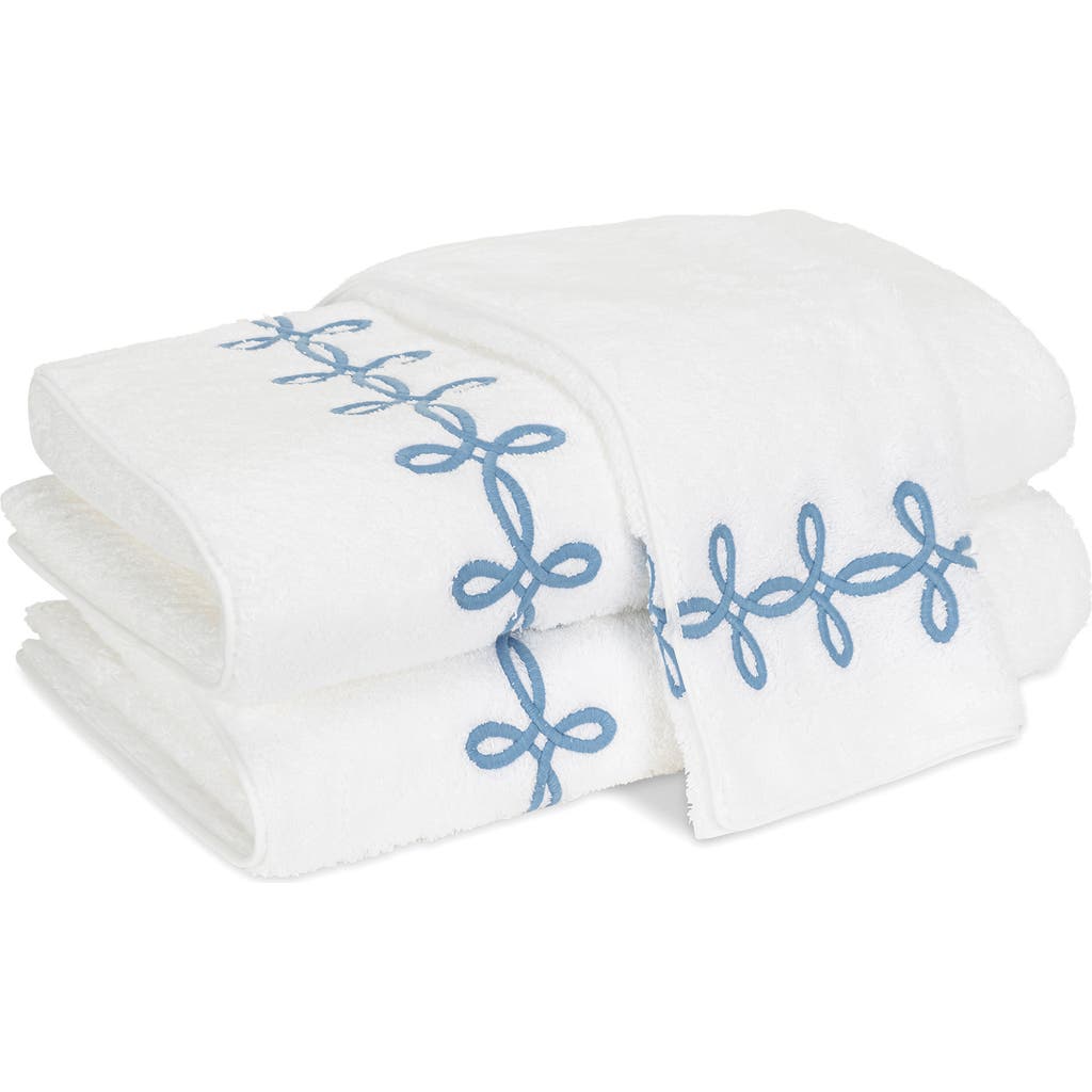 Matouk Gordian Knot Hand Towel In Ocean
