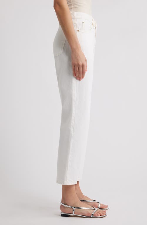 Frame The Hang High Waist Ankle Straight Leg Jeans In Yellow