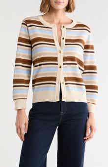 Striped Button Cardigan