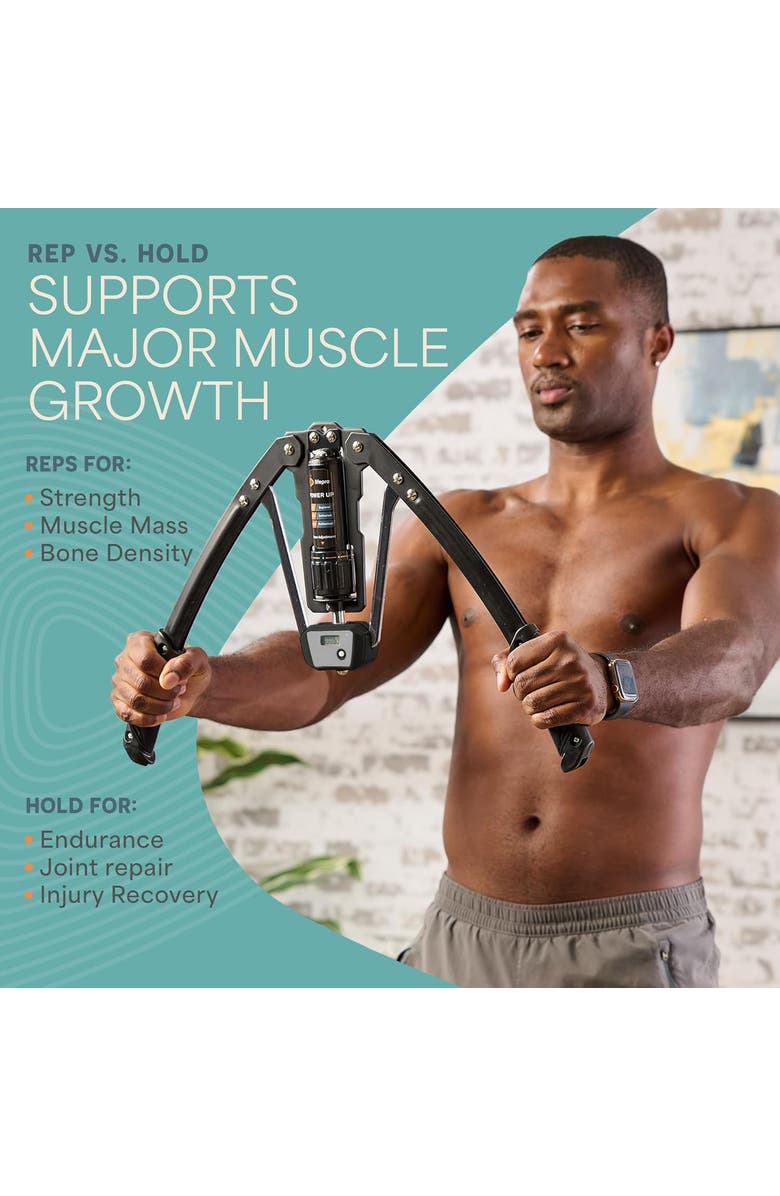 Lifepro Shredforce Chest Expander and Arm Twister Trainer Exerciser Adjustable 22 to 440lb Resistance, Alternate, color, Black