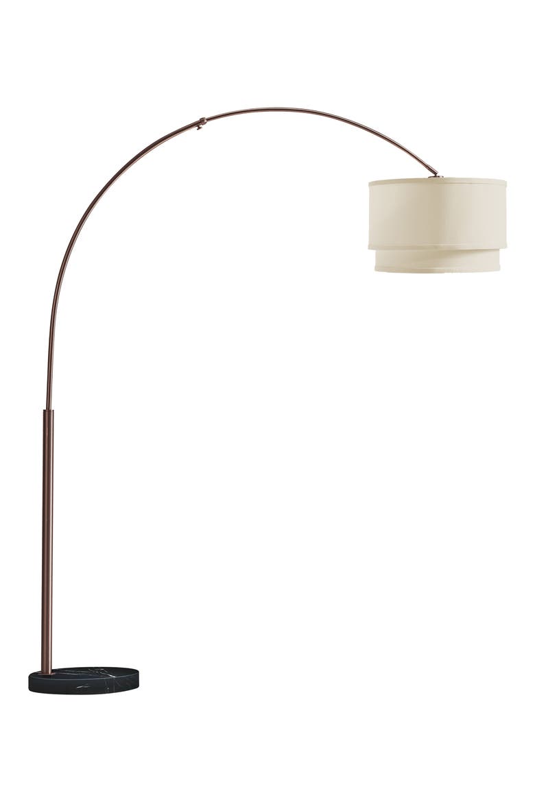 Mason 81" LED Arc Floor Lamp with Heavy-Weighted Marble Base, Main, color, BRONZE