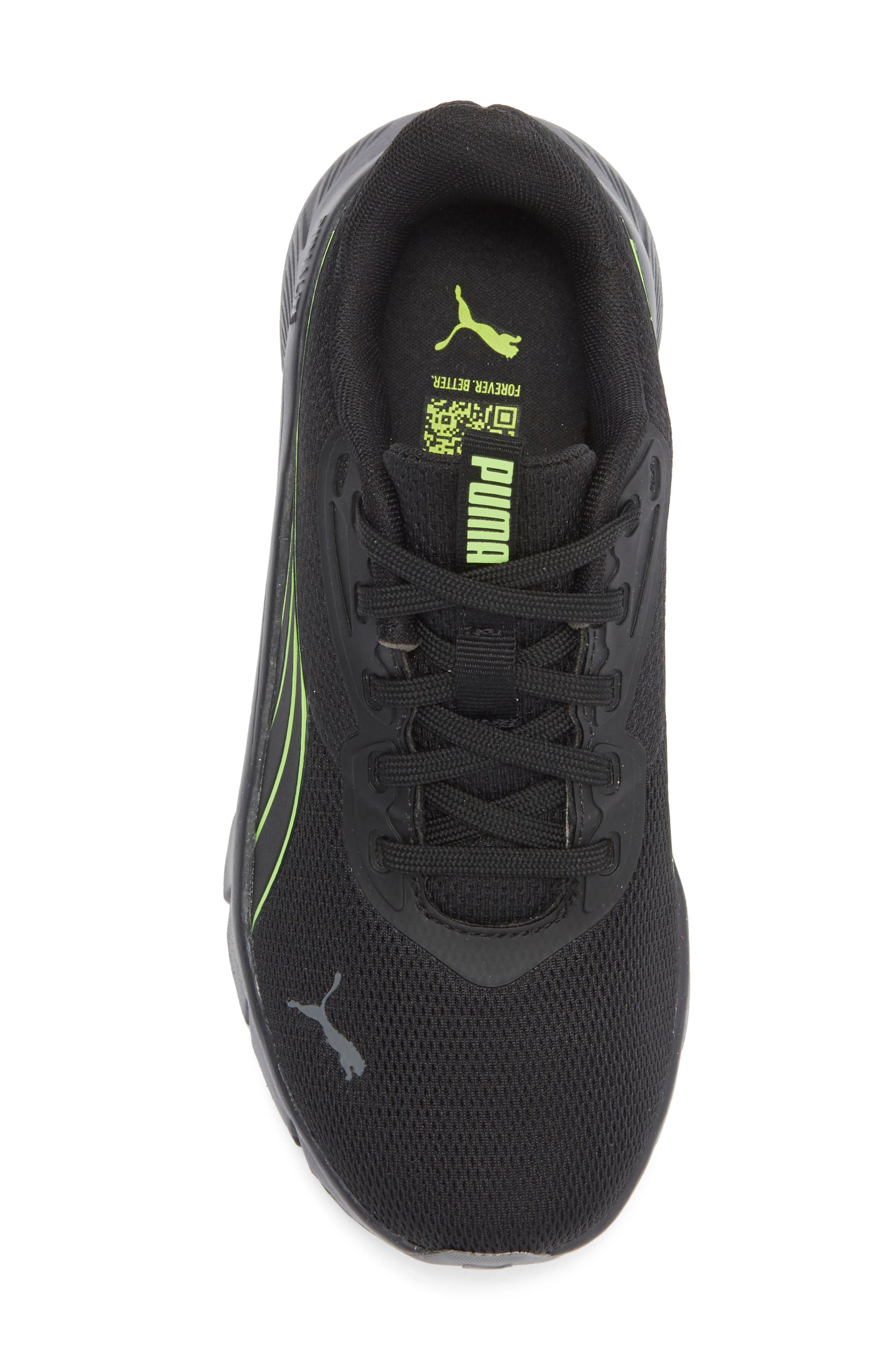 PUMA Kids' Flexfocus Lite Modern Sneaker, Alternate, color, Puma Black/ Green Glare/ Gray