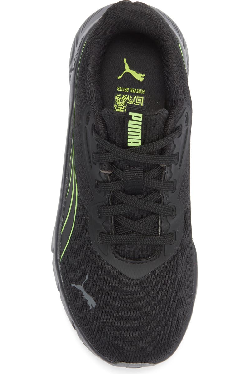 PUMA Kids' Flexfocus Lite Modern Sneaker, Alternate, color, Puma Black/ Green Glare/ Gray