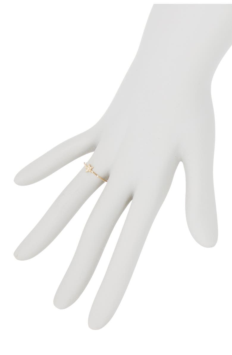 Bony Levy 18K Yellow Gold Petite Star Diamond Ring - 0.02 ctw, Alternate, color, 