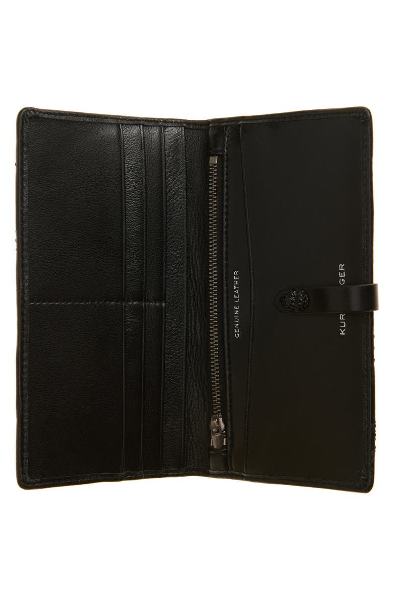 Quilted Leather Bifold Wallet, Alternate, color, BLACK