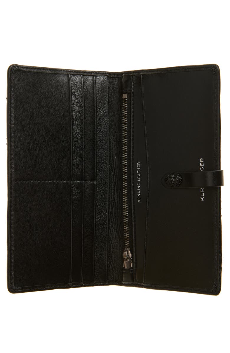 Kurt Geiger London Quilted Leather Bifold Wallet, Alternate, color, Black