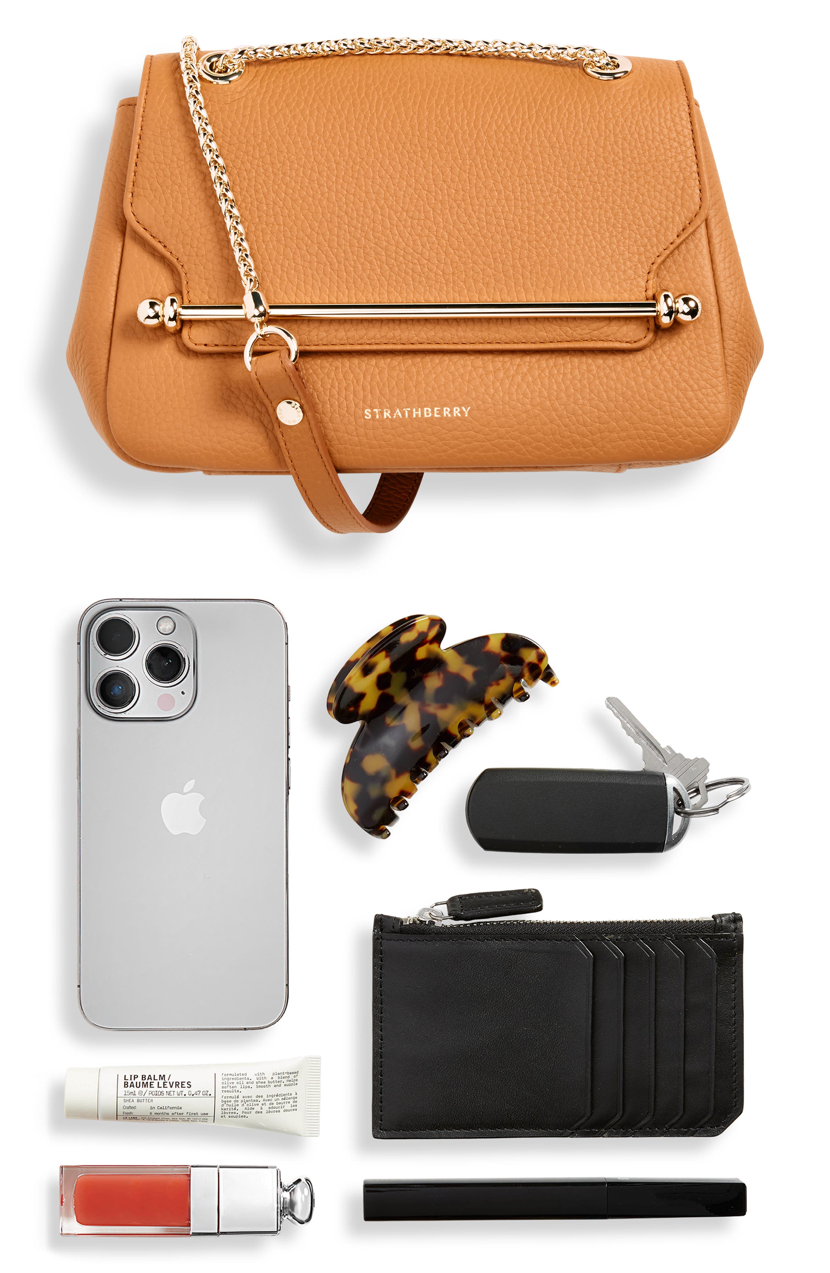 Mini Soft Leather East/West Shoulder Bag, Alternate, color, TAN