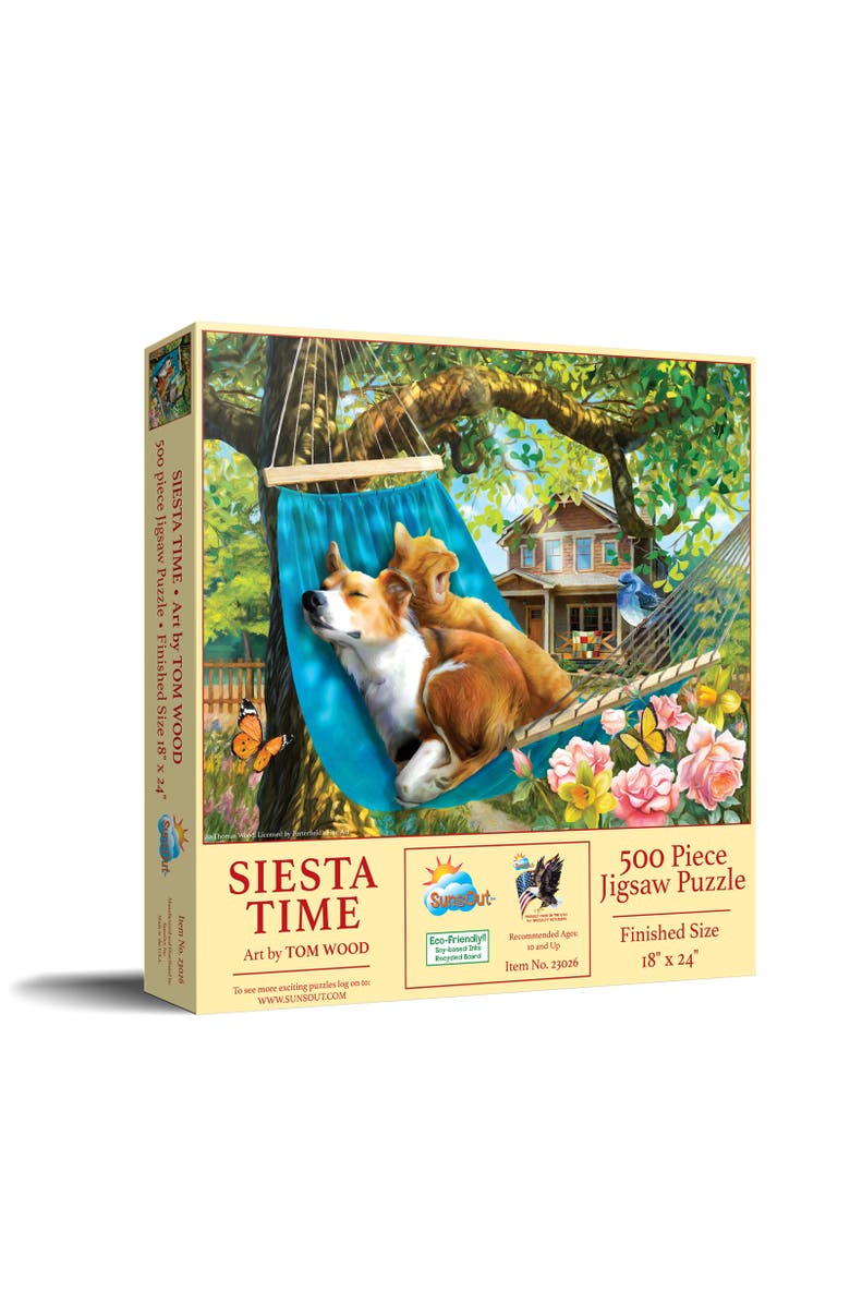 Sunsout Siesta Time 500 piece Jigsaw Puzzle for Adults, Main, color, Multicolor