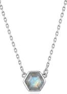 Adornia Hexagon Labradorite Pendant Necklace