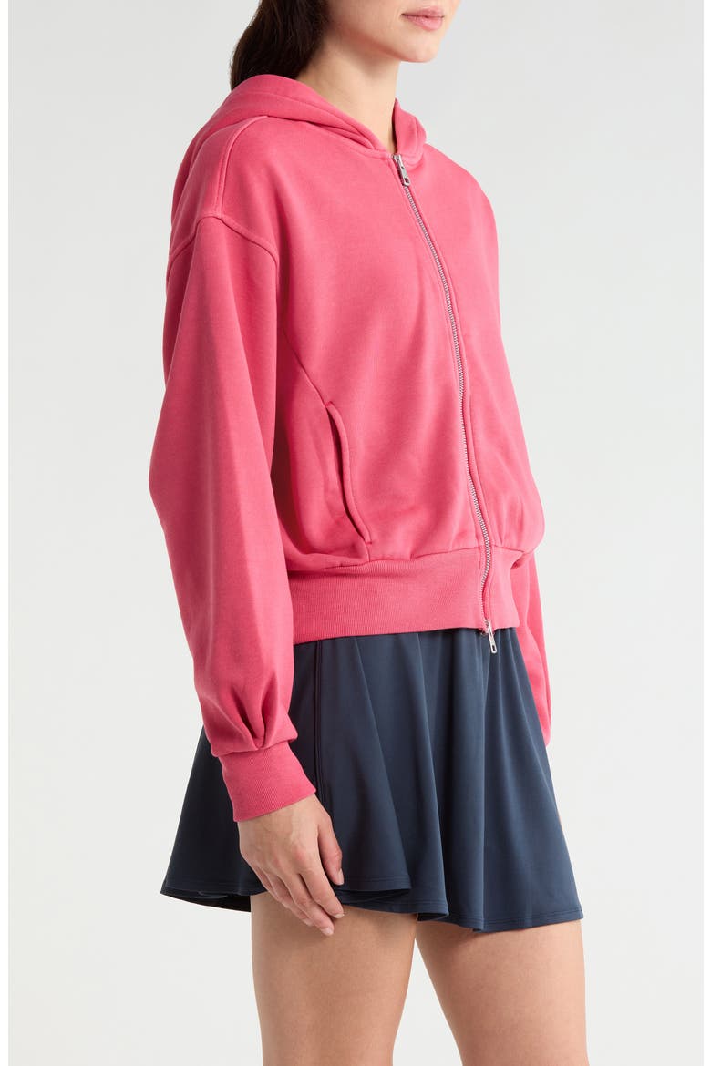 Fade Out Full Zip Hoodie, Alternate, color, WASHED BERRY RED